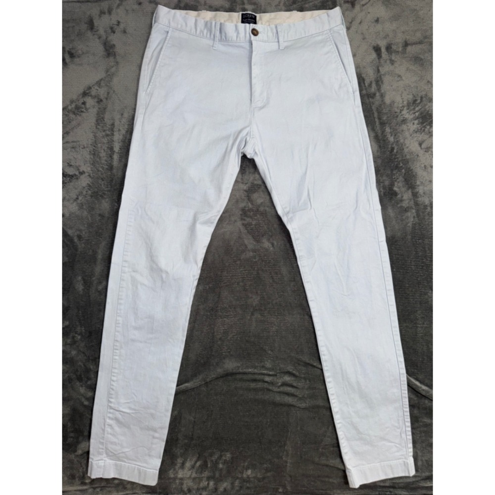 Mens 32x34 J.Crew Flex Driggs Chino‎ Pants Light Blue Excellent Slim Fit Stretch